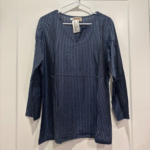 Fabindia blue striped - fabindia, silk